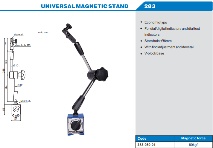 Accud Manyetik Stand 283 Serisi