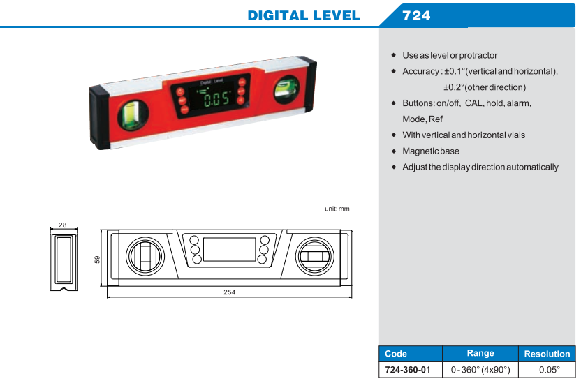 Accud Dijital Su Terazisi 724-360-01 Model Tablosu