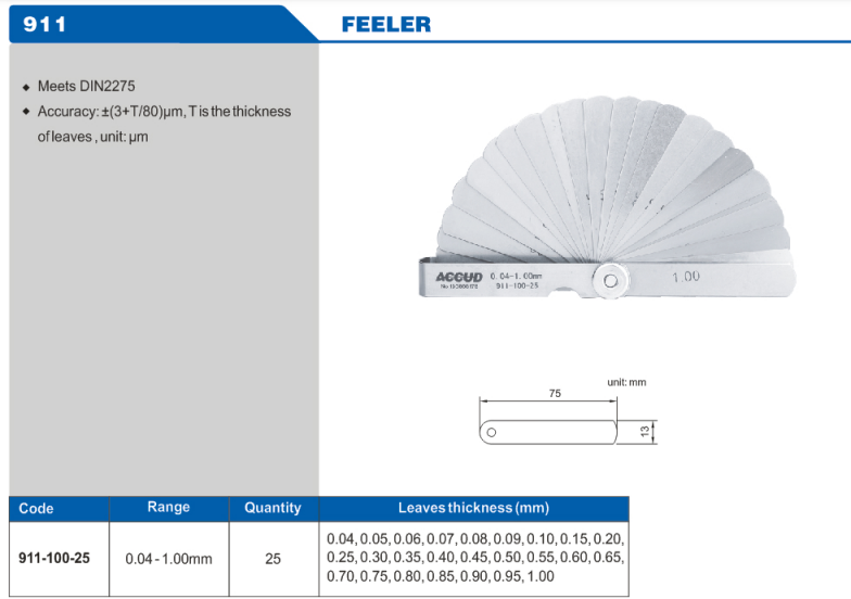 Accud Feeler Çakısı 911 Serisi