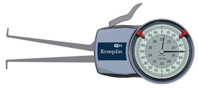 Kroeplin Mekanik İç Çap Kanal Komparatörü '20-40 mm' | H220